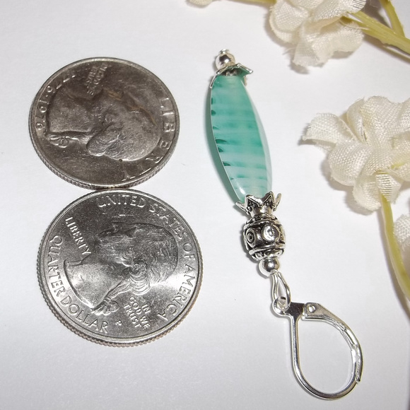 Teal Green Glass Beaded Earring Set Pair NWT 5067 - Picture 8 of 8